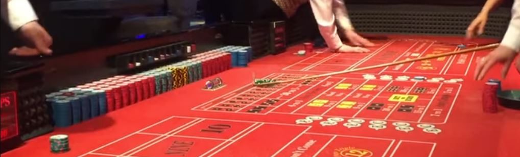 Crapstafel in een fysiek casino